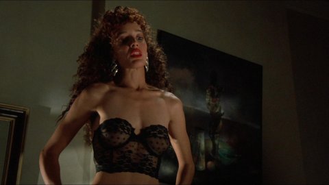 Jennifer Beals, Kasi Lemmons - Nude Boobs in Vampire's Kiss (1989)